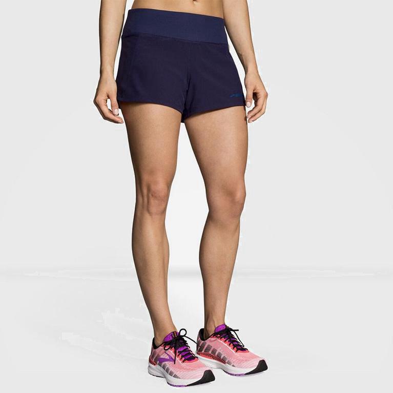 Brooks Chaser 3 Løpeshorts Dame Pris - Blå - Norge (SXD480163)